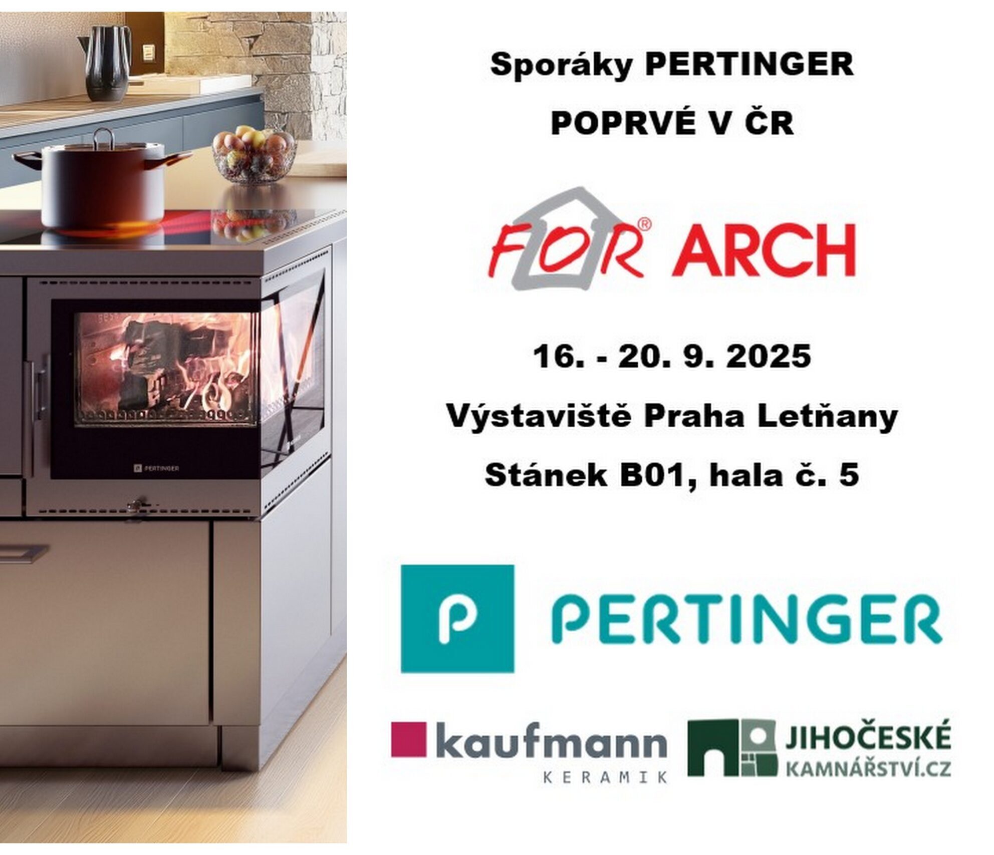 Pertinger – prémiové sporáky na dřevo míří poprvé na český veletrh ForArch 2025